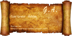 Gartner Ádám névjegykártya